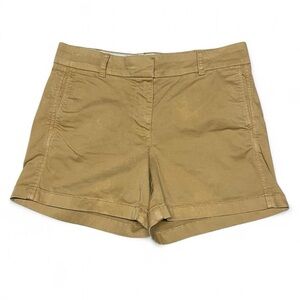 J.Crew Tan Chino Shorts Women’s Size 6 Cotton Stretch Flat Front Summer